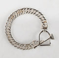 Polo Curb Chain Riding Stirrup T-Bar Bracelet in Silver