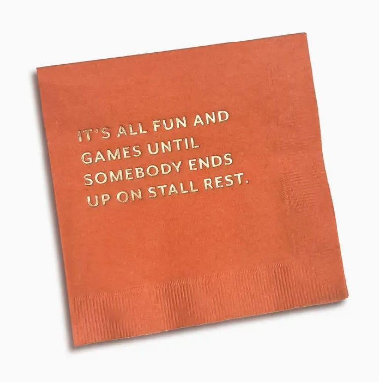 "Stall Rest" Cocktail Napkins